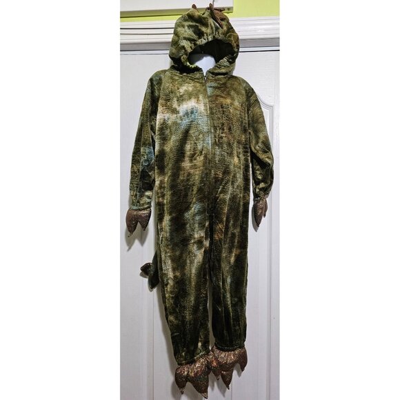 Princess Paradise T-Rex Costume Kids 4 Dinosaur Dragon Halloween Soft Green Gold - Picture 1 of 8